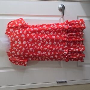 Forever 21‎ Chiffon  Floral Tiered Dress Sz S